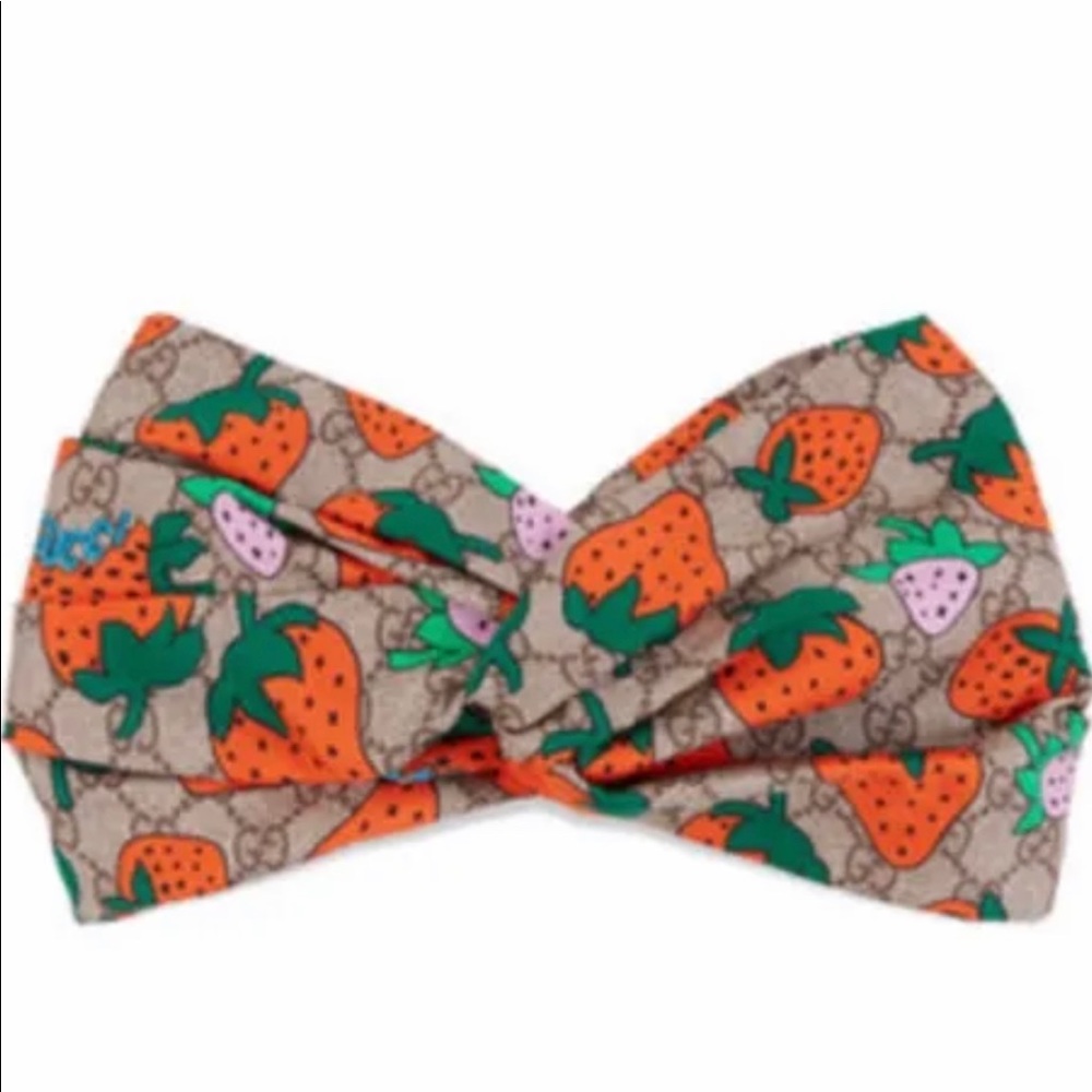 Gucci accessory |GUCCI strawberry pattern turban headband|